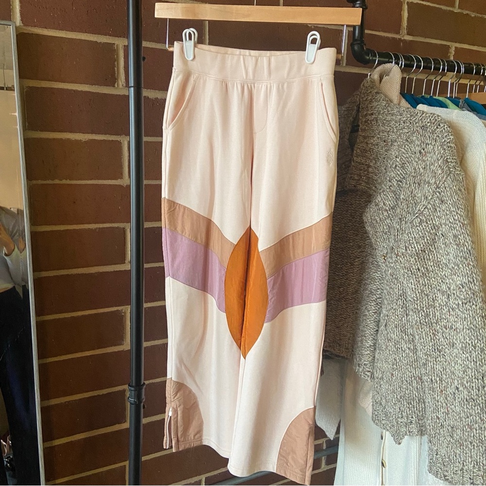 NWOT Free People flurry pants bleached ballet combo - Picture 4 of 7